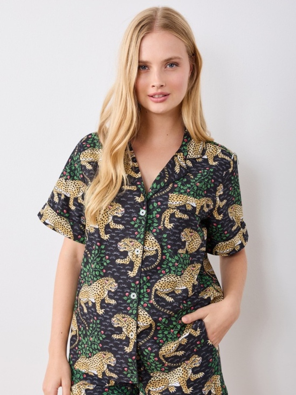 PRINTFRESH NWOT PJ Top in Bagheera Size Extra Small